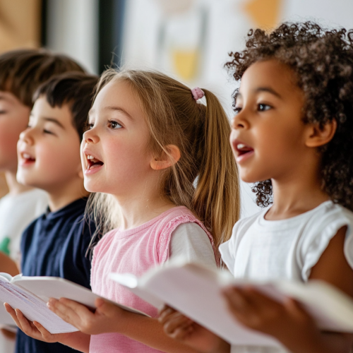 Kinder im Gesangsunterricht