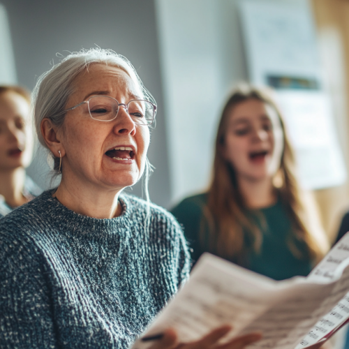Menschen im Gesangsunterricht